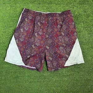 Vintage Wave Runner Bathing Suite‎ SM men Swim Trunks Patchwork Geometric 90s 6"